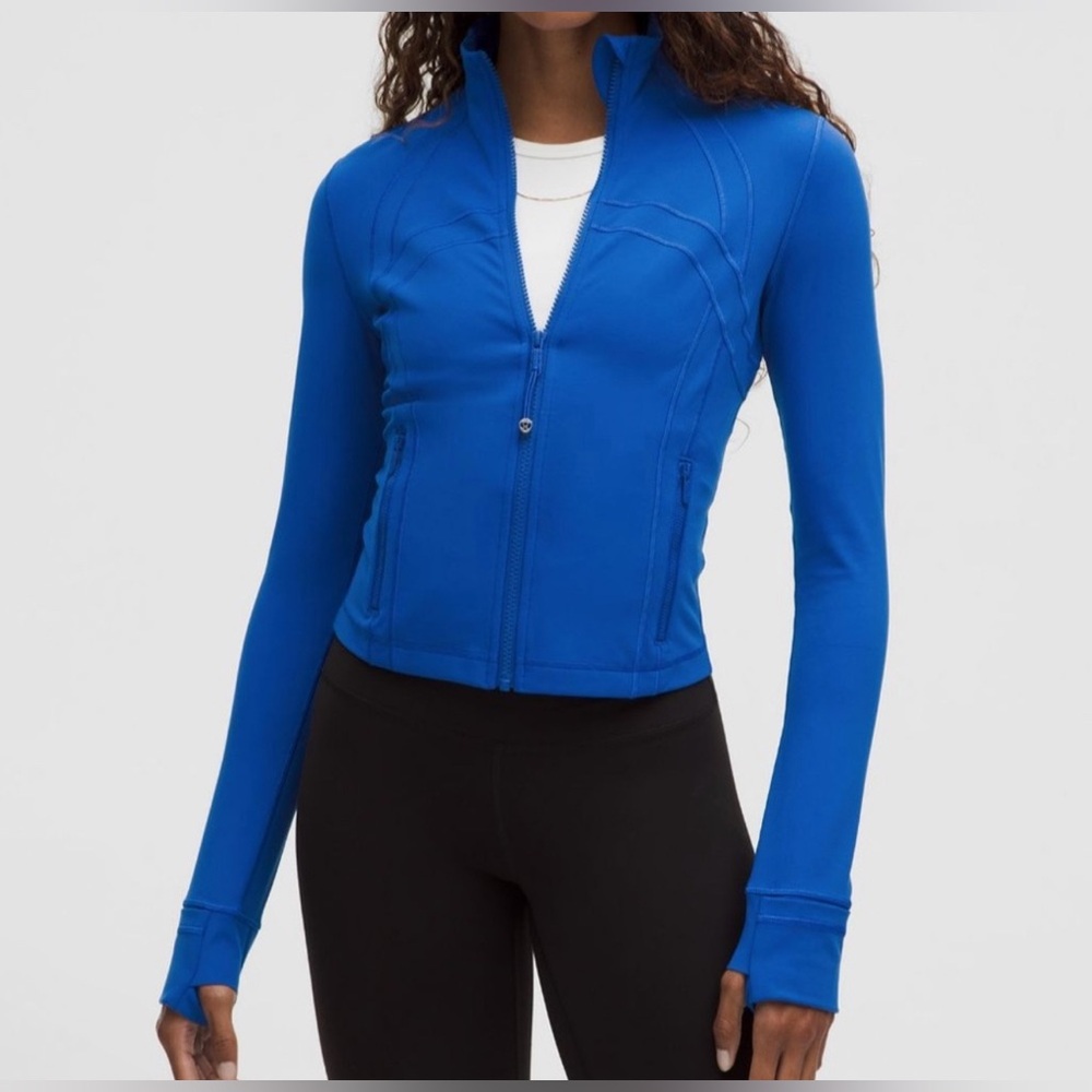 LULULEMON DEFINE JACKET CROPPED GALACTIC COBALT SIZE 4 NWT - Picture 2 of 10